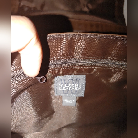 Wilsons leather Brown messenger bag - Picture 5 of 8